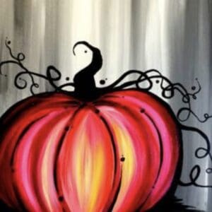 Closeup shot of pumpkin painting